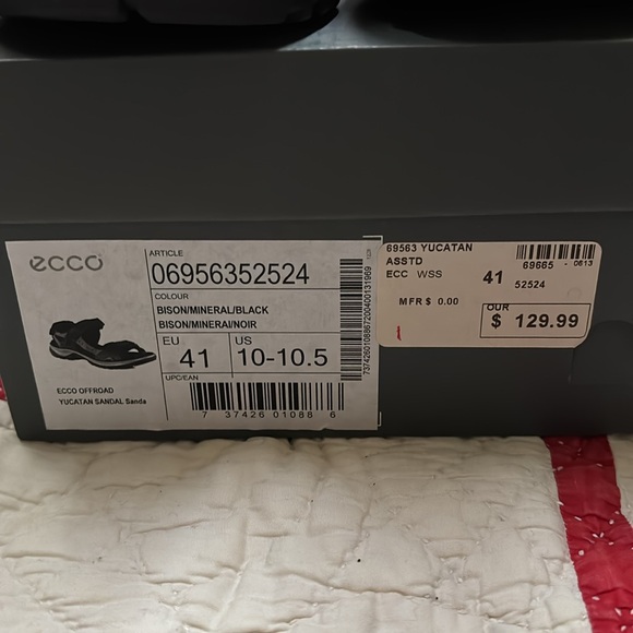 Ecco Offroad Yucatán Sandal Bison Mineral Black New in Box - Picture 2 of 5